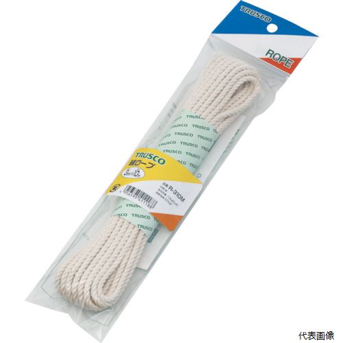 【スタンプラリー】トラスコ R-610M TRUSCO 綿ロープ 3つ打 線径6mmX長さ10m