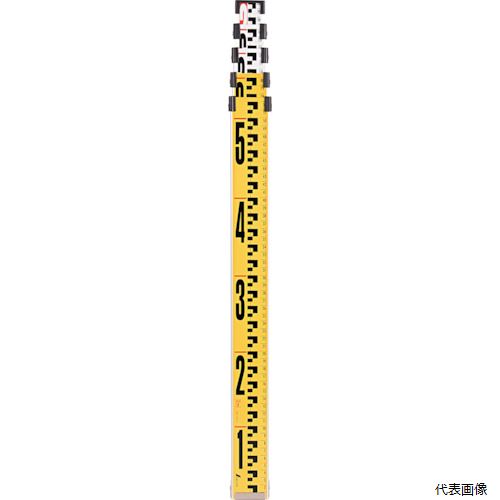 シンワ測定 73274 シンワ アルミスタッフ 2 2m5段 表面10mmピッチ 裏面1mmピッチ目盛付