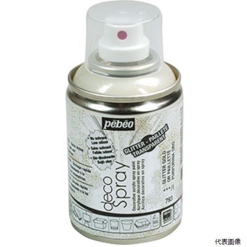 【スタンプラリー】ペベオ・ジャポン 093793 Pebeo デコスプレー 100ml グリッター色 ゴールドグリッター