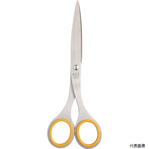 林刃物 11102Y ALLEX 事務用はさみ(中) S-165 イエロー