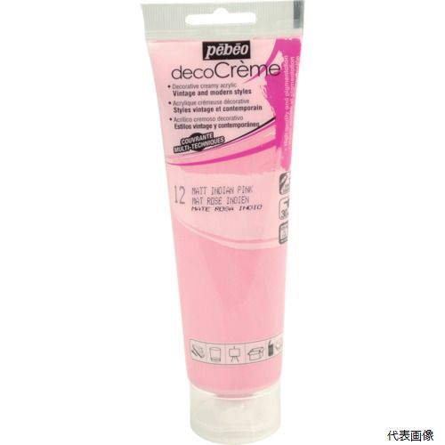 【スタンプラリー】ペベオ・ジャポン 089012 Pebeo デコクリーム 120mlマット インディアンピンク