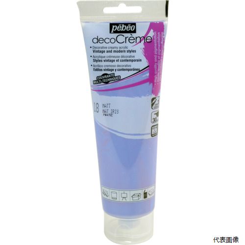 【スタンプラリー】ペベオ・ジャポン 089018 Pebeo デコクリーム 120mlマット アイリス