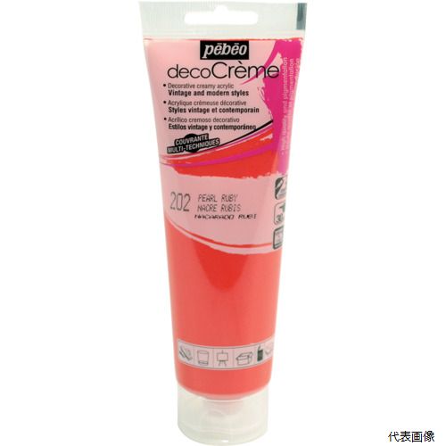 【スタンプラリー】ペベオ・ジャポン 089202 Pebeo デコクリーム 120ml パール色 ルビー
