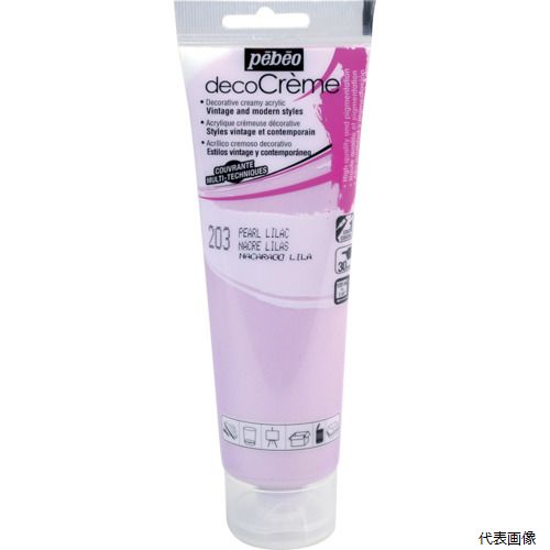 【スタンプラリー】ペベオ・ジャポン 089203 Pebeo デコクリーム 120ml パール色 ライラック