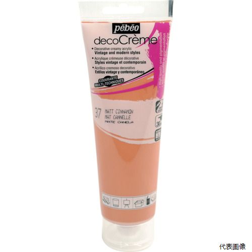 【スタンプラリー】ペベオ・ジャポン 089037 Pebeo デコクリーム 120mlマット シナモン