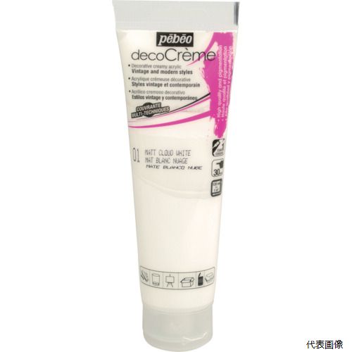 【スタンプラリー】ペベオ・ジャポン 089001 Pebeo デコクリーム 120mlマット クラウドホワイト