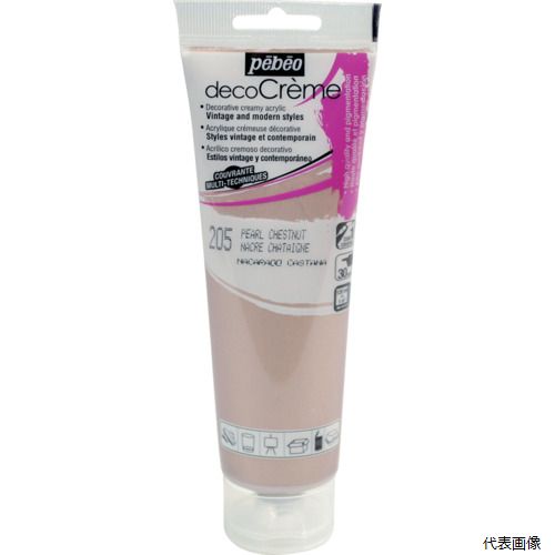 【スタンプラリー】ペベオ・ジャポン 089205 Pebeo デコクリーム 120ml パール色 チェスナット