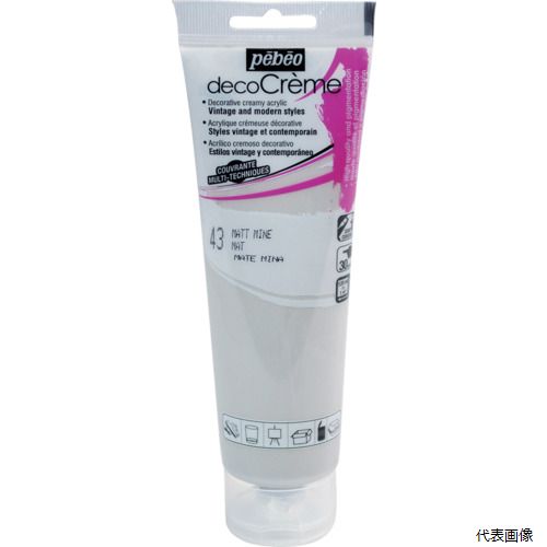 【スタンプラリー】ペベオ・ジャポン 089043 Pebeo デコクリーム 120mlマット マイン