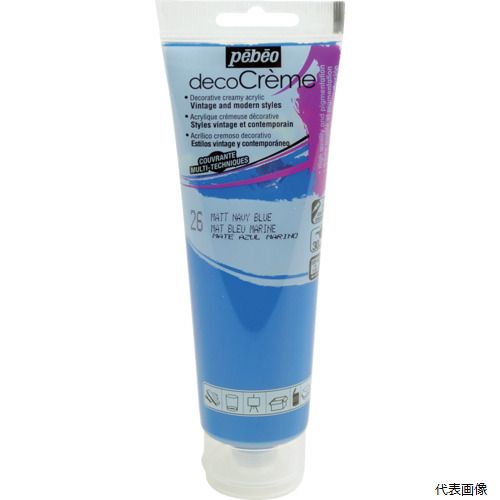 【スタンプラリー】ペベオ・ジャポン 089026 Pebeo デコクリーム 120mlマット ネイビーブルー