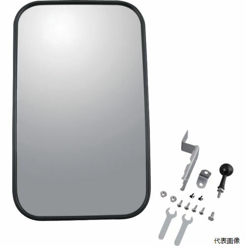 【特長】 ●ガレージまわりの安全確認・防犯にお使いいただけます。 ●ミラー部は軽くて割れにくいアクリル樹脂製です。 【用途】 ●交通量が多い場所に。 ●車バイクの確認に。 【仕様】 ●幅(mm)：220 ●高さ(mm)：370 ●像大きさ(曲面R)：2000 ●形状：角 ●色：ブラック ●付属品：フランジナット2個、タッピング4本、ボルト1本、ロックピン2個、クランク型金具1個、L型金具1個、スパナ2本 ●屋内外両用 【材質／仕上】 ●ミラー部：アクリル樹脂 ●本体：HIPS ●金具：ステンレス/スチール 【セット内容／付属品】 ●フランジナット2個 ●タッピング4本 ●ボルト1本 ●ロックピン2個 ●クランク型金具1個 ●L型金具1個 ●スパナ2本 【入数】 ●1個 他のサイズはこちら 在庫のない商品は検索に表示されない場合がございます