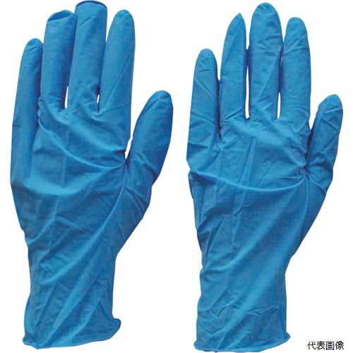 【スタンプラリー】ダンロップ5807粉なしニトリル極うす手袋100枚入BR1000Mブルー(4)