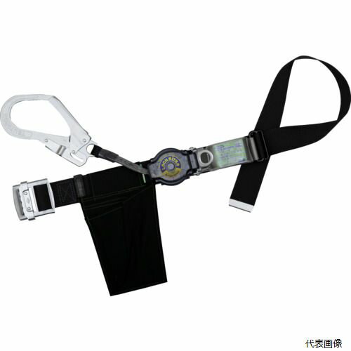 安全帶 - 藤井電工 TBLRN599BLKMBP TSUYORON 胴ベルト型墜落制止用器具(巻取タイプ)ロック機構付き ロックリトラ 黒 Mサイズ 幅50MM×長さ1200MM