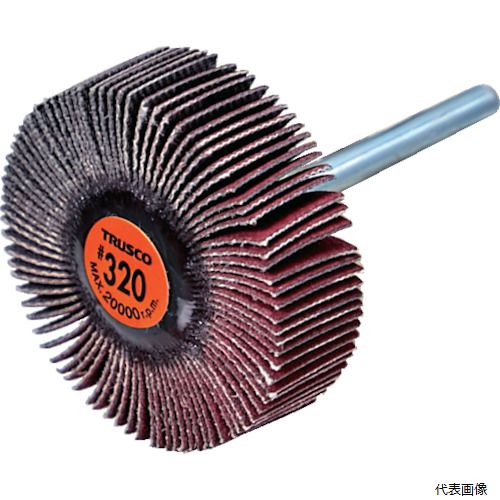 トラスコ TCF3010-CE-320 TRUSCO セラミックフラップホイール 軸径3mm #320 外径30×幅10×軸長30 (10個入)