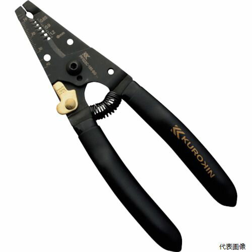 【特長】 ●刃部は精密研磨のため、簡単に高精度なはく離が可能です。 ●グリップは強く握っても痛くならない軟質樹脂成形グリップを使用しています。 ●バネ付なので、連続作業が楽に行えます。 ●刃元部分で銅線の切断が可能です。 ●2芯まとめてストリップ可能なので、作業時間を短縮できます。 【用途】 ●インターフォン・火災報知器等の弱電作業に最適 【仕様】 ●全長(mm)：167 ●適合電線(mm)：単線φ0.65/0.9/1.2 ●色：黒金 【材質／仕上】 ●特殊鋼 【入数】 ●1丁 他のサイズはこちら 在庫のない商品は検索に表示されない場合がございます