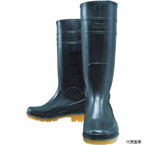 おたふく JW708-BK-280 耐油長靴ロングタイプ 黒 28.0