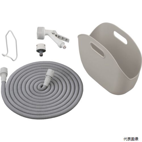 アイリスオーヤマ SHP-15-H IRIS 201324 伸縮ホースポータブルセット 15m ライトグレー