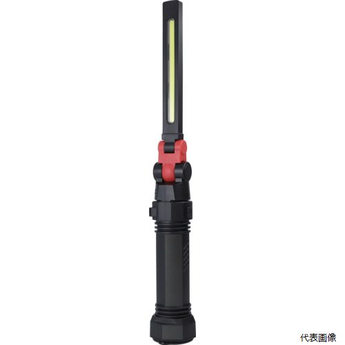 【特長】 ●COBLED搭載で広範囲を均一に照射可能です。 ●トップライト搭載で狭いすき間を照らすのに便利です。 ●バッテリーインジケーター搭載で電池残量の把握が可能です。 ●底面マグネット搭載で貼り付けが可能です。 ●底面フック付けることで安定して吊るせます。 ●充電池取り外し可能です。 【用途】 ●暗所での作業や均一に照射が必要な現場に。 ●様々な機器のメンテナンスで作業場所を照らす必要がある場合に。 【仕様】 ●明るさ(lm)：740 ●幅(mm)：45 ●奥行(mm)：45 ●高さ(mm)：315 ●最大点灯時間(h)：31 ●充電時間(時間)：9 ●保護等級：IP64 ●全長(mm)：315 ●容量(Ah)：5000m ●付属品：Type-Cケーブル(50cm)・ACアダプター ●品名：COBLED搭載充電式ワークライトGanzX233 ●電源：専用充電池(取り外し可能) ●明るさ：740lm(メインCOB強モード)／400lm(メインCOB弱モード)／50lm(トップライト) ●最大点灯時間：5時間(メインCOB強モード)／9時間(メインCOB弱モード)／31時間(トップライト) ●保護等級：IP64(耐塵・防滴) ●落下耐久：2m ●照射距離：32m(メインCOB強モード)／28m(メインCOB弱モード)／8m(トップライト) ●電池寿命：充・放電約300回 ●点灯パターン：トップライト-メインCOB弱-メインCOB強-Off ●照射角(°)：135° 【材質／仕上】 ●プラスチック 【セット内容／付属品】 ●Type-Cケーブル(50cm) ●ACアダプター(5V／1A) 【注意】 ●LEDを直視しないで下さい。 【入数】 ●1台 他のサイズはこちら 在庫のない商品は検索に表示されない場合がございます