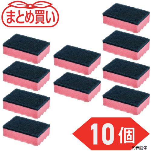 トラスコ HS-P-10P TRUSCO まとめ買い 抗菌ハードスポンジ ピンク 10個入