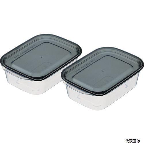 イノマタ化学 1834-CBLK inomata 楽ちんパック 角型400ml 2個組クリアーブラック