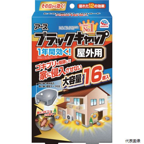 Insect-Killing Sprays - アース製薬 152916 アース ブラックキャップ 屋外用 16個入