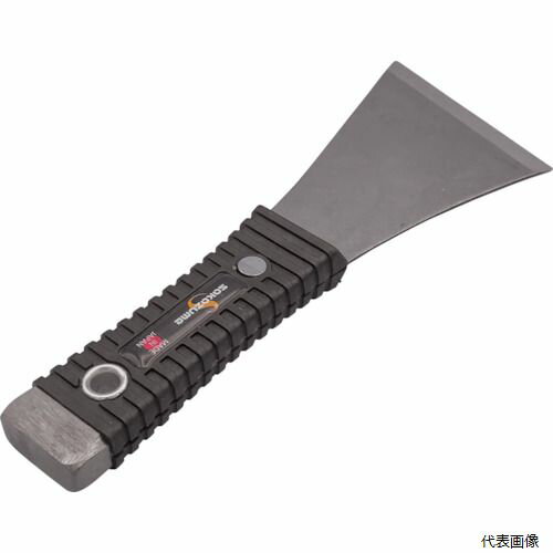 【特長】 ●耐久性抜群のヘッド付き貫通タイプの皮スキです。 【用途】 ●古い塗膜、サビの除去等ケレン作業用。 【仕様】 ●全長(mm)：190 ●刃幅(mm)：75 ●刃長(mm)：90 ●刃厚(mm)：1.6 ●セット内容：75 ●形状：Y型斜刃 ●滑りにくい形状のハンドル。炭素鋼製で、耐久性抜群。 【材質／仕上】 ●ブレード：S50C ●ハンドル：全鋼樹脂 【注意】 ●先端が鋭利になっております。 【入数】 ●1丁 他のサイズはこちら 在庫のない商品は検索に表示されない場合がございます