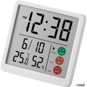 ノア精密 TH-112 WH-Z MAG 温湿度計 温度計 湿度計 温湿度計 デジタル ニコピタ 時計 環境目安 見やすいカラー液晶 置き掛け兼用 マグネット ...