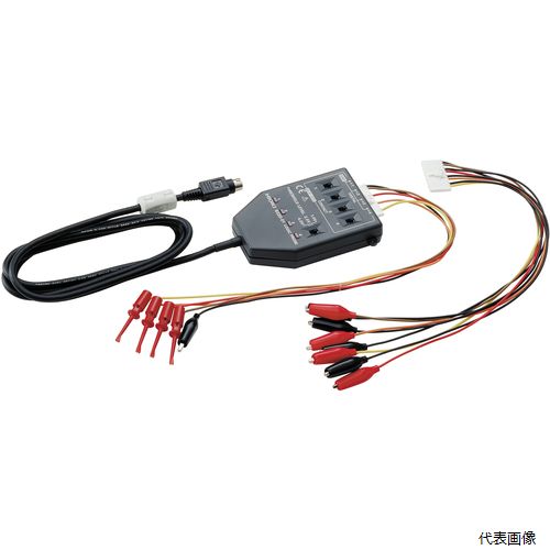 【特長】 ●4ch、電圧/接点信号のON/OFF検出用。 【用途】 ●8807、08シリーズ・8847・8855・8860シリーズ・MR8870・MR8875・MR8880・MR8847シリーズ・8973用。 【仕様】 ●品名：ロジックプローブ ●適合機種：8807、08シリーズ・8847・8855・8860シリーズ・MR8870・MR8875・MR8880・MR8847シリーズ・8973 ●測定レンジ：1.4V/2.5V/4.0V ●検査成績書：発行不可 ●校正証明書：発行不可 ●トレーサビリティ体系図：発行不可 ●メモリハイコーダ用小型端子タイプ、4ch、検出レベル：1.4V/2.5V/4.0Vレンジ、応答可能パルス幅500nsec以上 【セット内容／付属品】 ●ICクリップリード ●ワニ口クリップリード ●携帯用ケース ●取扱説明書 【入数】 ●1個 他のサイズはこちら 在庫のない商品は検索に表示されない場合がございます