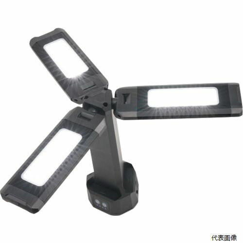 【特長】 ●3つのライトが自由に動くので自由な配光が可能です。 ●明るさ、サイズ、可動機能、取付方法など現場での利便性を追求した職人新定番のワークライトです。 ●暗がりでの作業やアウトドア・災害時の便利灯など、さまざまな用途で使用できます。 ●IP54の防雨構造で雨天時も使用可能、繰り返し使える便利な充電式です。 ●フックと強力マグネットで引っ掛けたり金属面に貼り付けて作業ができます。 【仕様】 ●明るさ(lm)：700/1200/2000 ●幅(mm)：82 ●奥行(mm)：79 ●高さ(mm)：211 ●使用電池：3.7（リチウムイオン電池） ●最大点灯時間(h)：2〜10 ●充電時間(時間)：3.5 ●光源色：昼光色、白色 ●色温度：約6400K（昼光色）、約3900K（白色） ●演色性：Ra85 ●保護等級：IP54 【セット内容／付属品】 ●充電用USBケーブル（1.9m） 【注意】 ●USB充電器は付属していません。 【入数】 ●1個 他のサイズはこちら 在庫のない商品は検索に表示されない場合がございます