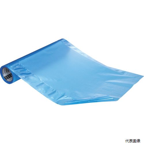 【特長】 ●シートの両端に粘着がついているので、貼るだけで簡単に養生ができます。 ●はさみやカッターを使わず手で好きな長さに切ることができます。 ●道具を取り出す手間が省けるので、作業効率アップにつながります。 ●剥離紙が出ない仕様のため、養生施工時の廃棄物を減らし分別の手間も省きます。 ●裏面両端粘着仕様なので、垂直方向の養生にもご使用できます。 ●下地は透過性が有ります。 【用途】 ●現場の保護カバー、養生シートに。 ●水濡れ、液体物、汚れの付着防止に。 ●細やかなゴミの飛散防止に。 ●土足禁止場所の養生などに。 ●色：ブルー ●幅(m)：0.5 ●長さ(m)：30 ●厚さ(mm)：0.1 ●ハトメなし ●2024年度グッドデザイン賞受賞 【材質／仕上】 ●基材：ポリエチレンクロス ●粘着剤：アクリル系粘着剤 【注意】 ●塩ビ製品、大理石、化粧材、白木、電気絶縁用には使用しないでください。 ●被着体の材質・使用条件によっては糊残り、表面破壊、変色などする恐れがあります。 【入数】 ●1本 他のサイズはこちら 在庫のない商品は検索に表示されない場合がございます