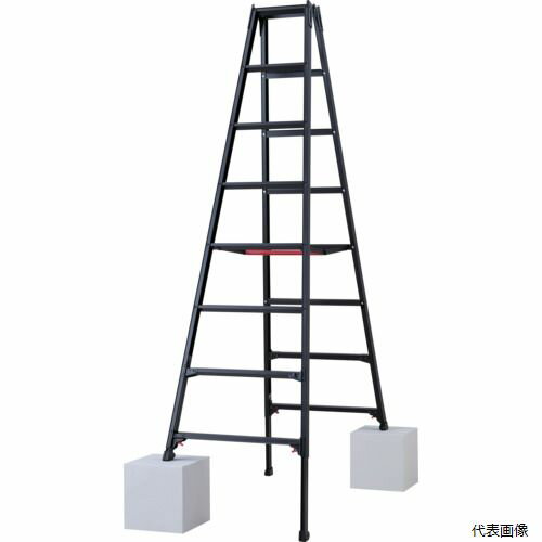 (代引き不可) 長谷川工業 RYZB-24A ハセガワ 伸縮脚立(ブラックレーベル)RYZB-24a(10913)