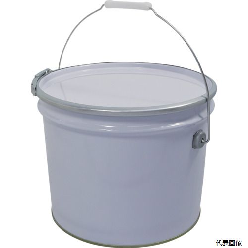 高翔産業 870-44 高翔 白ペール缶 13L フタ・バンド付