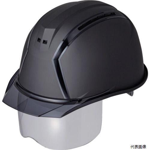 住べテクノプラスチック MXCS-B-69-G スミハット MXCS型 帽体(マットブラック)・バイザー(グレースモーク)・シールド付き