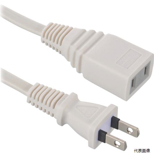 【特長】 ●コンセント周りに熱に強いPBT樹脂使用した、難燃・耐熱ボディです。 ●導線の二重被ふくでコードの強度を向上。 ●耐トラッキング絶縁カバー付です。 【仕様】 ●電線仕様長さ(m)：5 ●電線仕様太さ(［［MM2］］)：4.2×7.6 ●電線仕様芯数(C)：2 ●コンセント仕様定格：15A・125V ●コンセント仕様形状：［［二相2］］ ●コンセント仕様個数：1 ●色：ホワイト ●コンセント数：1 ●プラグ形状：ストレート ●コード長(m)：5 ●AC出力：1500W以下 ●電線種：VFFK 【入数】 ●1本 他のサイズはこちら 在庫のない商品は検索に表示されない場合がございます