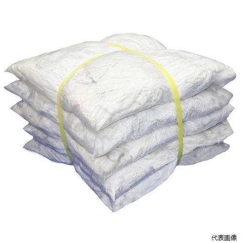 【特長】 ●中古のTシャツや肌着などのメリヤス生地。 ●不定形です。 【用途】 ●油や汚れを拭き取る作業に。 【仕様】 ●色：ホワイト ●サイズ：約35〜50cm角 ●タイプ：中古生地 ●白色伸縮性メリヤス中古生地 【材質／仕上】 ●綿 【注意】 ●商品の性質上全ての混入物が100％除去されていない場合がございます。 ●作業に適しているかどうかをご確認のうえご使用ください。 ●特に、傷の付きやすい対象物を取り扱う作業にはご使用しないでください。 【入数】 ●10袋/2KG 他のサイズはこちら 在庫のない商品は検索に表示されない場合がございます