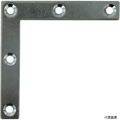 【特長】 ●13mm以上の板厚に対応しています。 ●集成材（DIY用の薄板）を留め付けるのに最適なスリム設計の補強金物です。 【用途】 ●木材の造作に。 【仕様】 ●板厚(mm)：2 ●穴径(mm)：4.5 ●色：ユニクロ ●a(mm)：5...