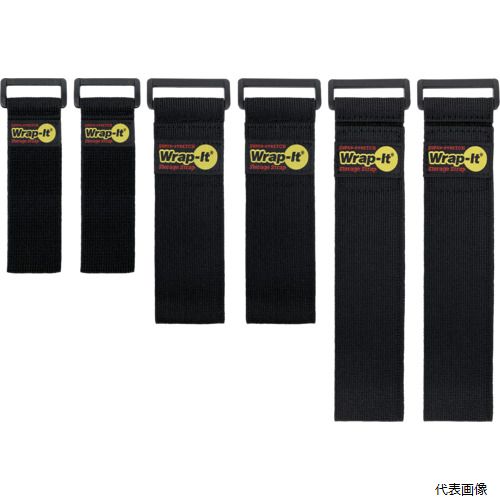 乐天商城 - JJAAMM 706-928B WrapーIt 配線コード用収納ストラップ 9／12／18インチ 黒