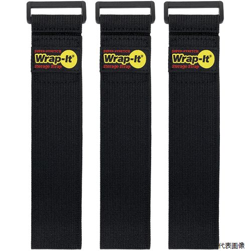 JJAAMM 703-18B WrapーIt 配線コード用伸縮性収納ストラップ 18インチ 黒