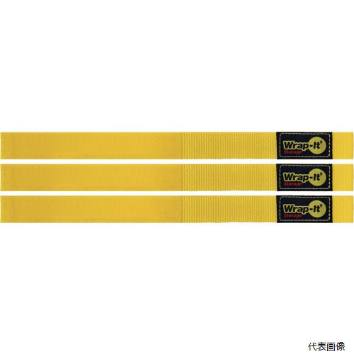 JJAAMM 103-BS-12YE WrapーIt クイック収納ストラップ 12インチ 黄色(3本パック)