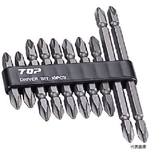 トップ工業 DB2-1000S TOP ドライバビットセット10本 (＋2×65 4本 ＋2×45・110各2本)