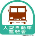 851-56 ユニット ヘルメット用ステッカー 大型自動車運転者 PPステッカー 35×35 2枚組