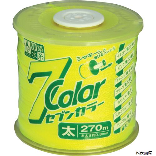【特長】 ●伸縮ハンドルで、2通りの持ち方ができます。 ●糸の残量がわかるクリアリールです。 ●水糸専用の高品質ナイロンを使用しています。 【用途】 ●基礎工事、一般測量用に。 ●土木、建築、一般測量用。 【仕様】 ●色：蛍光イエロー ●糸長さ(m)：270 ●線径(mm)：約0.8 【材質／仕上】 ●水糸：ナイロン ●リール：ABS樹脂 ●回転軸：PS 【入数】 ●1巻 他のサイズはこちら 在庫のない商品は検索に表示されない場合がございます　