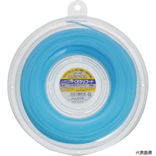 【特長】 ●高品質ナイロン製です。 ●ねじれの入った鋭いコードで切れ味よく草を刈れます。 ●ささくれにくく、割れにくいです。 【仕様】 ●コード長さ(m)：50 ●コード太さ(mm)：2.8 ●パッケージサイズ(mm)：185×220 ●コード形状：スパイラル型 【材質／仕上】 ●ナイロン 【入数】 ●1個 他のサイズはこちら 在庫のない商品は検索に表示されない場合がございます　