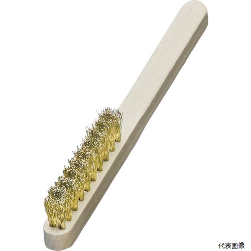 LESSMANN 126411 木柄真鍮4行ブラシ