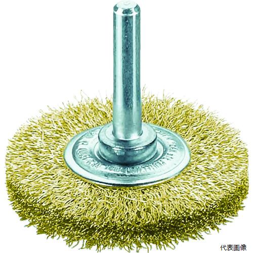 LESSMANN 413542 軸付ホイルブラシ 真鍮線 0.2 φ30