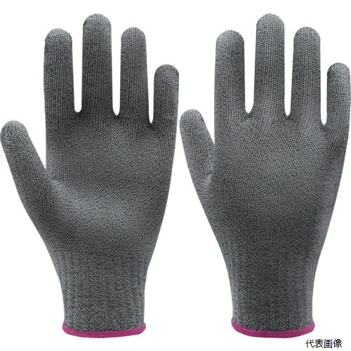 【特長】 ●スペクトラ糸を使用した耐切創手袋です。 ●すべり止めなしタイプです。 ●超高分子ポリエチレン素材を使用し、アラミド繊維の40%以上の強度があります。 ●耐水性、耐化学薬品性、耐切創性に優れています。 【用途】 ●食肉解体作業。 ●建築鉄筋作業。 ●木材加工、金属加工。 【仕様】 ●色：グレー ●サイズ：S ●全長(cm)：21.0 ●手のひら周り(cm)：18.0 ●中指長さ(cm)：7.0 ●厚さ(mm)：1.2 ●ゲージ数：10 ●リストカラー：ピンク ●耐切創レベル：X/E ●10ゲージ編 【材質／仕上】 ●表：スペクトラ繊維、ポリエステル、ガラス繊維、金属線 ●裏：綿 【入数】 ●1双 他のサイズはこちら 在庫のない商品は検索に表示されない場合がございます　