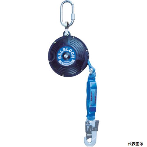 樂天商城 - 藤井電工 BB-60-BX TSUYORON ベルト巻取式墜落防止器具 ベルブロック ショックアブソーバ付き ベルト幅18mm×長さ6m BB-60(引寄ロープ付)