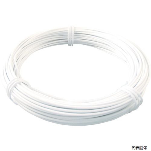 トラスコ TCWM-20W TRUSCO カラー針金 ビニール被覆タイプ ホワイト白 #14 線径2.0...