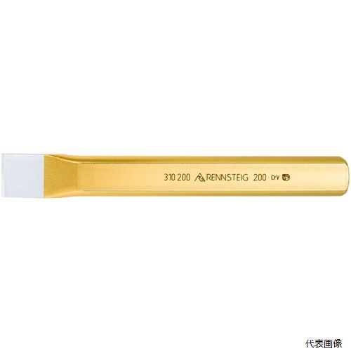 【特長】 ●高品質の鋼材を使用した平タガネです。 ●抜群の耐久性と高い作業性を発揮します。 【用途】 ●鉄板や石の切断、ハツリ作業などに。 【仕様】 ●刃幅(mm)：24 ●全長(mm)：200 【材質／仕上】 ●クロムバナジウム鋼 【入数】 ●1本 他のサイズはこちら 在庫のない商品は検索に表示されない場合がございます　