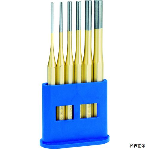 【スタンプラリー】RENNSTEIG 425-170-0 平行ピンポンチ6点セット プラスチックスタンド