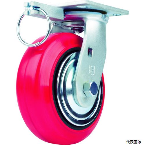 【特長】 ●特殊耐湿ウレタン素材を採用、耐水性や耐久性に優れたキャスターです。 ●固定・自在切換式の旋回ロック機能付で90度毎に4箇所でロックできます。 【用途】 ●重荷重運搬具に適しています。 【仕様】 ●許容荷重(daN)：333 ●許容荷重(kgf)：340 ●車輪径D(mm)：127 ●車輪幅(mm)：50 ●取付高H(mm)：165 ●取付座A(mm)：114 ●取付座B(mm)：102 ●取付穴径P(mm)：10 ●タイプ：自在式 ●取付ピッチX×Y(mm)：92×67（76×76） ●プレート式 ●自在式 【材質／仕上】 ●金具：スチール ●金具表面処理：三価亜鉛メッキ ●車輪：鋳物ホイール（カバー付）、耐湿ウレタン 【入数】 ●1個 他のサイズはこちら 在庫のない商品は検索に表示されない場合がございます